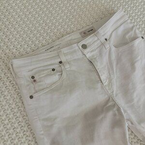 AG Ex-Boyfriend Slouchy Slim Jeans, White